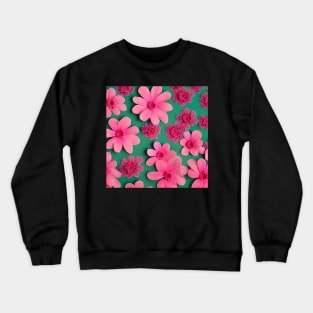 Pretty Pink Flowers Crewneck Sweatshirt